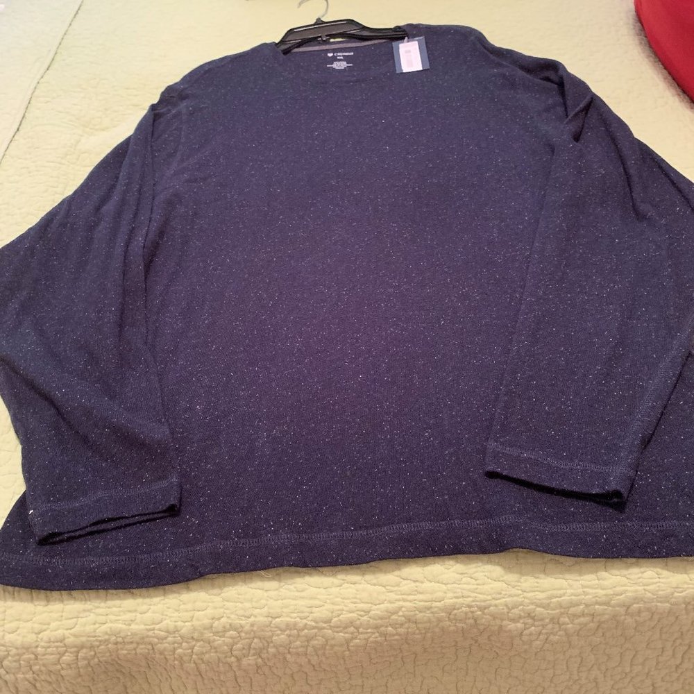 Men's Cremieux crew neck, long sleeved, knit pullover shirt